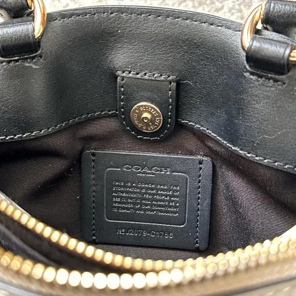 Coach Signature Brown and Black Purse - Picture 4 of 8
